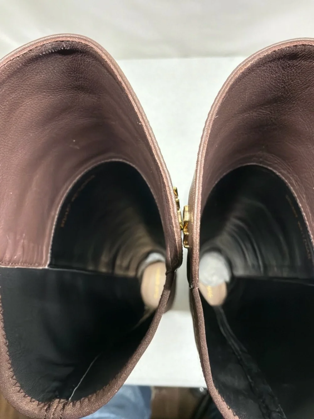 Stuart Weitzman Keelan Brown Leather and Microstretch Knee Boots Size 4.5